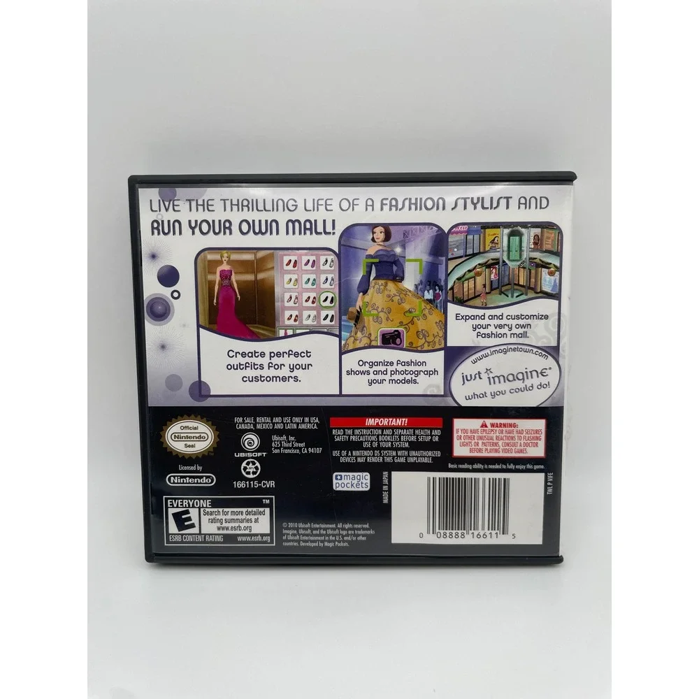 Imagine Fashion Stylist Nintendo DS Ubisoft Game CIB 166115-CVR E Everyone